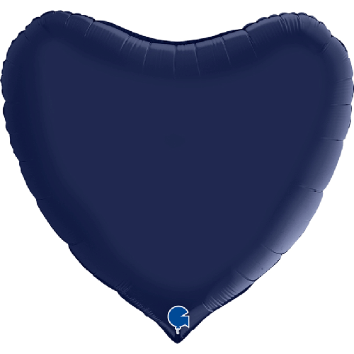 [G360S02BN] Coeur Satin Bleu Marine 36" Vrac - Grabo
