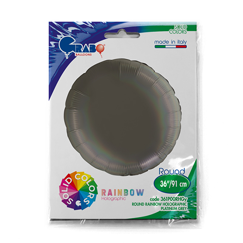 [G361P00RHGY-P] Rond Holo Gris Platine 36" - Grabo