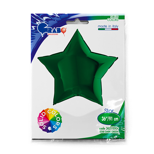 [G36211DGR-P] Étoile Vert Fonce 36" - Grabo
