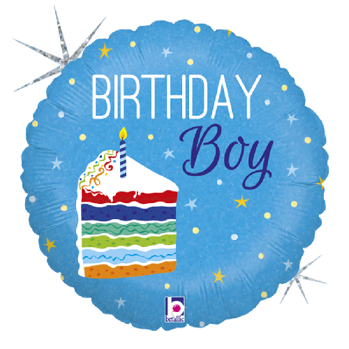 [G36276H-P] Birthday Cake Boy 18" - Grabo