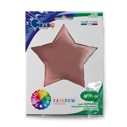 [G362P04RHRG-P] Étoile Holo Rose Platine 36" - Grabo