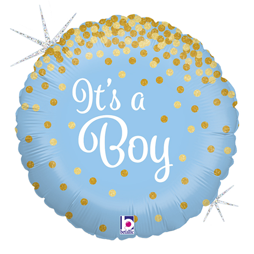 [G36587GH-P] It's a Boy Scintillant Holo 18" - Grabo