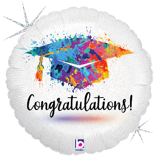 [G36800GH-P] Painterly Grad Congrats 18" - Grabo