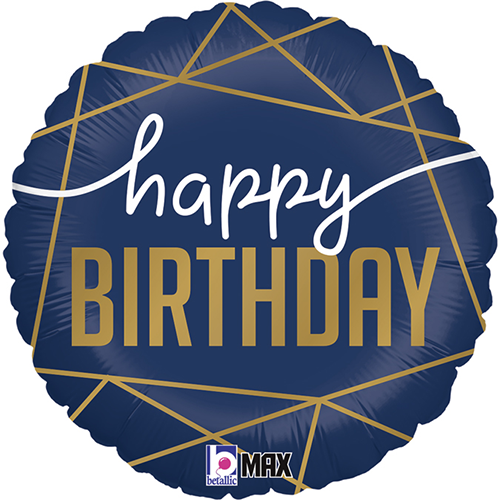 [G36963P-P] Navy Birthday 18" - Grabo