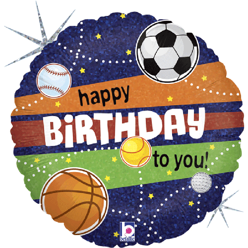 [G36979H-P] Sports Birthday 18" - Grabo