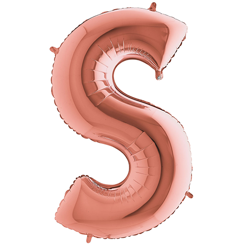 [G3823RG-P] Lettre "S" Rose Gold 40" - Grabo