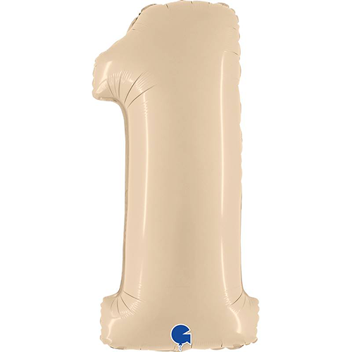 [G400100SCR-P] Chiffre '1' Satin Cream 40" - Grabo