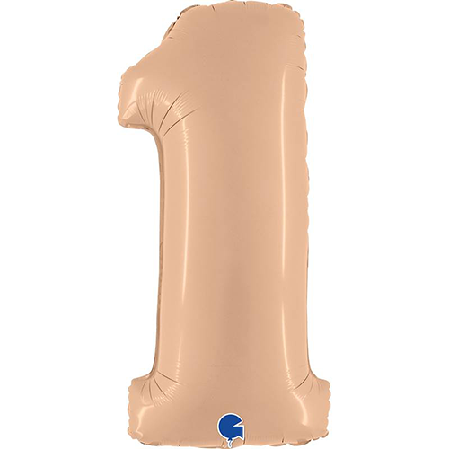 [G400100SNU-P] Chiffre '1' Satin Nude 40" - Grabo
