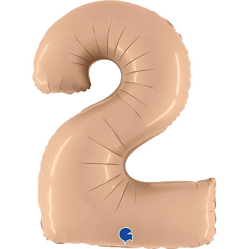 [G400200SNU-P] Chiffre '2' Satin Nude 40" - Grabo