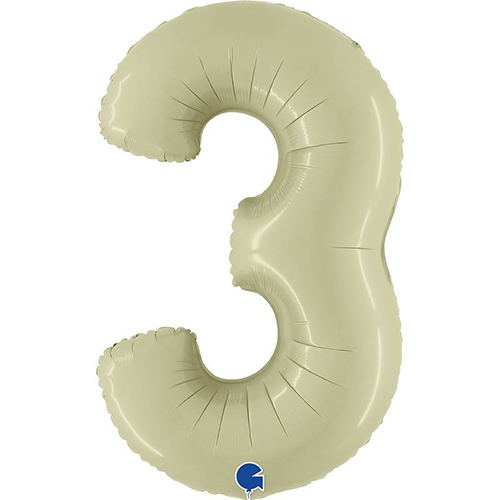 [G400300SOGR-P] Chiffre '3' Satin Olive Green 40" - Grabo