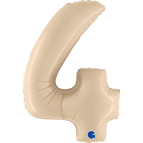 [G400400SCR-P] Chiffre '4' Satin Cream 40" - Grabo