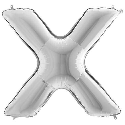 [G439S-P] Lettre "X" Silver 40" - Grabo
