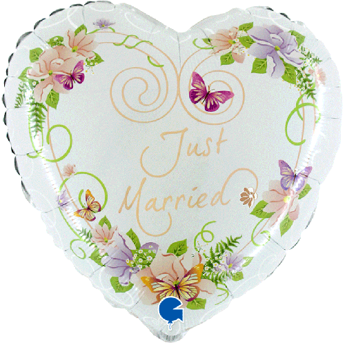 [G71010-P] Heart Flowers 21" - Grabo