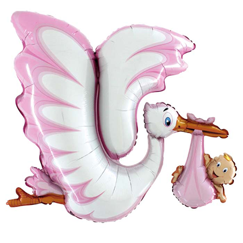 [G72085-P] Cigogne Rose 53" - Grabo