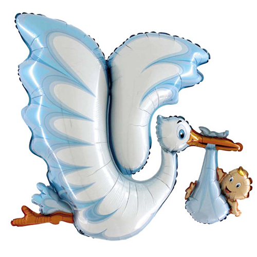 [G72086-P] Cigogne Bleu Ciel 53" - Grabo