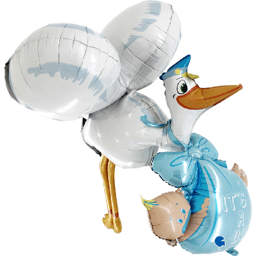 [G73050-P] Maxiloons Baby Boy Stork 5' - Grabo