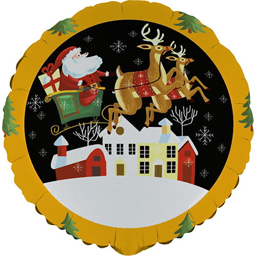 [G78030-P] Santa In Sleigh 18" - Grabo