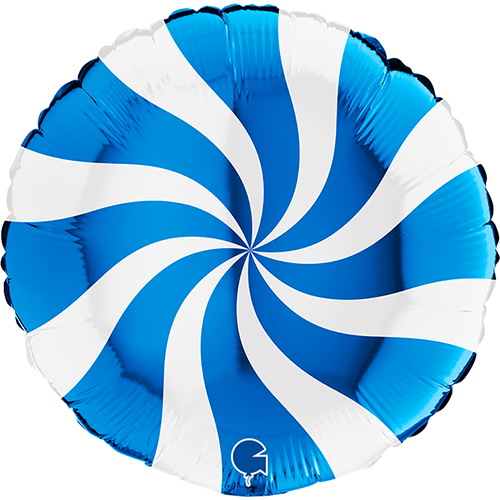 [GG01800WHB-P] Rond Swirly White Blue 18" - Grabo