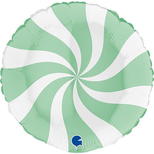 [GG018M01WHGR-P] Rond Swirly White Matte Green 18" - Grabo