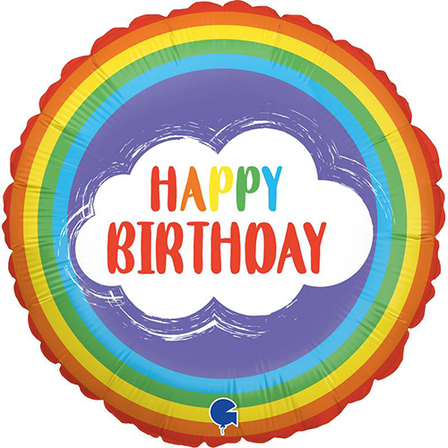 [GG69003] Happy Birthday Rainbow 9" Vrac - Grabo