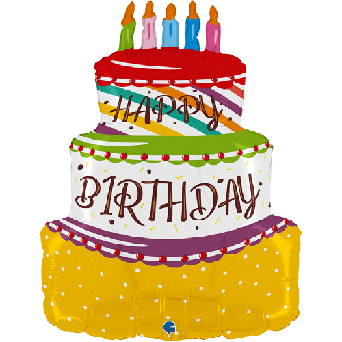 [GG72019-P] Birthday Cake 27" - Grabo