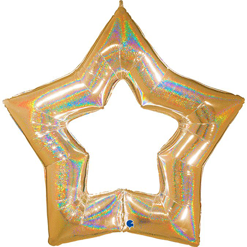 [GG75662GHG] 48" Linky Étoile Glitter Gold Vrac - Grabo