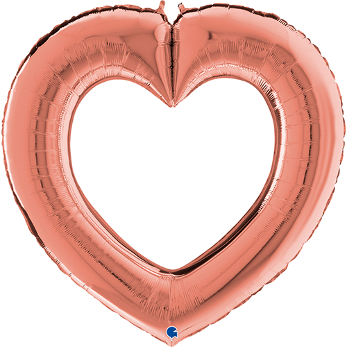 [GG75723RG-P] 41" Linky Heart Rose Gold - Grabo