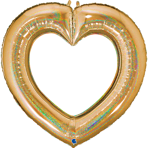 [GG75762GHG-P] 41" Linky Heart Glitter Gold - Grabo - FDS