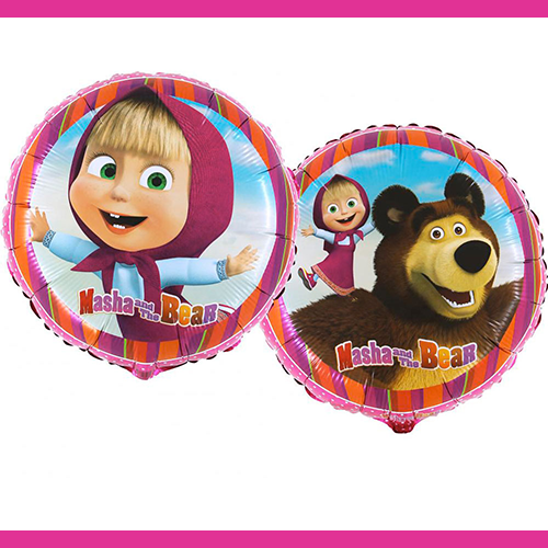 [GL18023-P] Alu Rond 18" Masha Et L'Ours - Licence