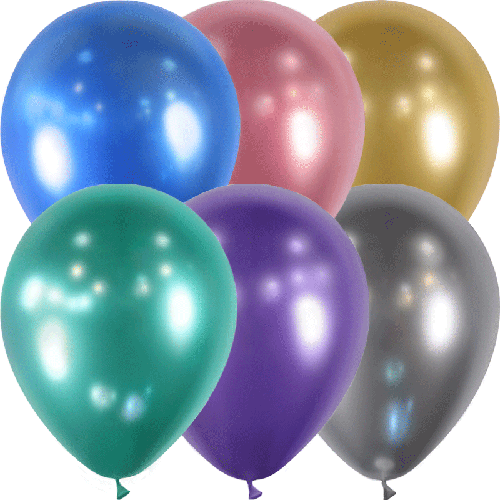 [HG112-10B] 10 Ballons  12" Assortis Brillant - Balloonia