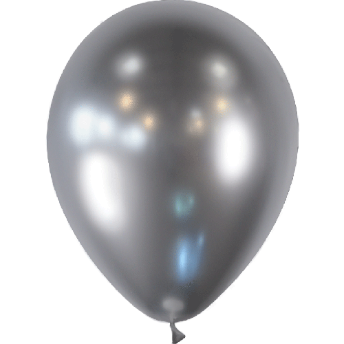 [HG112-50B02] 50 Ballons 12"  Argent Brillant - Balloonia