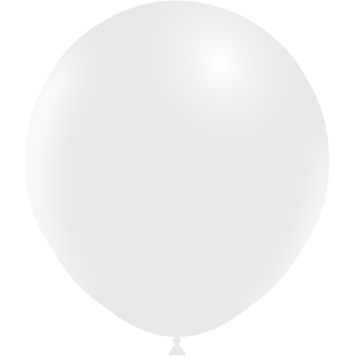 [HG118-25P20] 25 Ballons 18" Standard Blanc - Balloonia