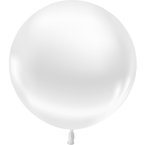 [HG3-M96] 1 Latex  Metal Blanc 3' (90Cm) Vrac - Balloonia