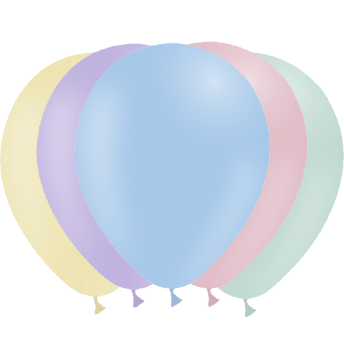 [HG45-25T] 25 Ballons 5" (13Cm) Pastel Matte Assortis T - Balloonia