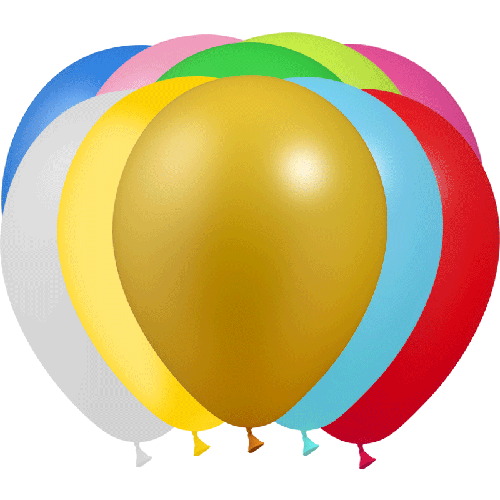 [HG45M] 100 Ballons 5" Metal Assortis - Balloonia
