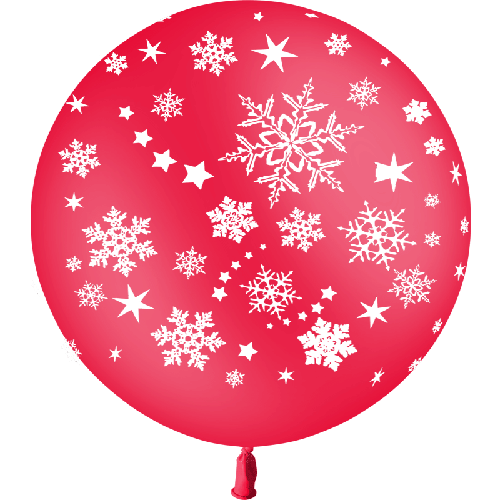 [T3-02P25] Geant Neige Rouge P25 3' - Balloonia