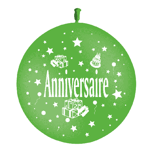 [T3-101P38] Geant Anniversaire Cadeaux Vert P38 Sens Air 3' - Balloonia