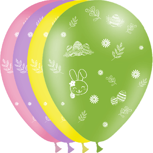[U45005] 8 Ballons 12" Pâques – Balloonia