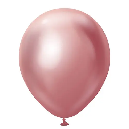 [11250032] 12" Mirror Balloons Pink 50Ct - Kalisan
