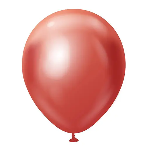 [11250102] 12" Mirror Balloons Red 50Ct - Kalisan