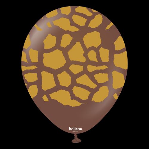 [21255863] 12"  Chocolate Brown Imprimé Girafe 25 Bal- Kalisan