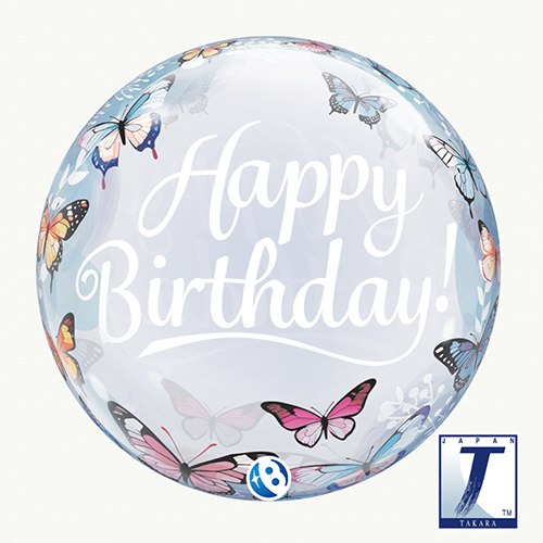 [TK00014] Bubble Birthday Soft Butterflies 22" - Takarakosan