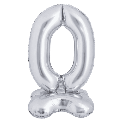 [PF-SVST0-40] 1 alu 40" Argent Standing Chiffre '0' - Prima