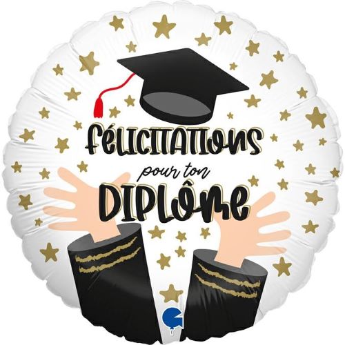 [GG78103-P] 1 Alu 18" Félicitation pour ton diplôme - Grabo