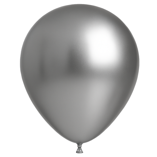 [CH30ARGENT] 10 Ballons 30cm Miroir Argent