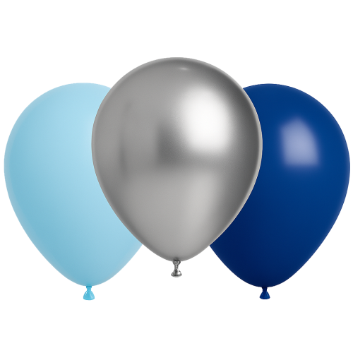 [CH30CAMBLEU] 25 Ballons 30cm Camaïeu de bleus