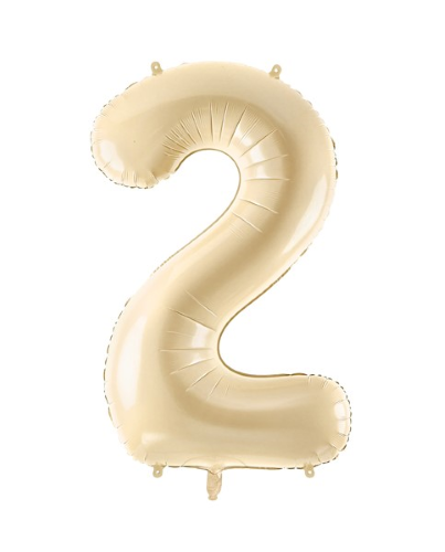 [FB230P-2-013] 1 Alu Chiffre "2" Beige 28" ( 72cm ) 