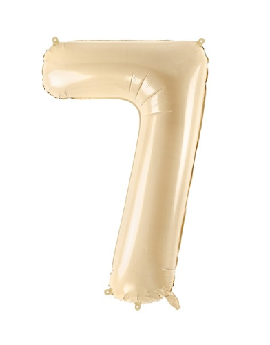 [FB230P-7-013] 1 Alu Chiffre "7" Beige 28" ( 72cm ) 