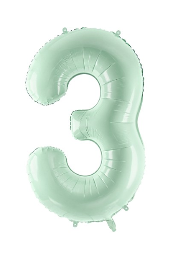 [FB230G-3-012] 1 Alu Chiffre "3" vert 28" ( 72cm ) 