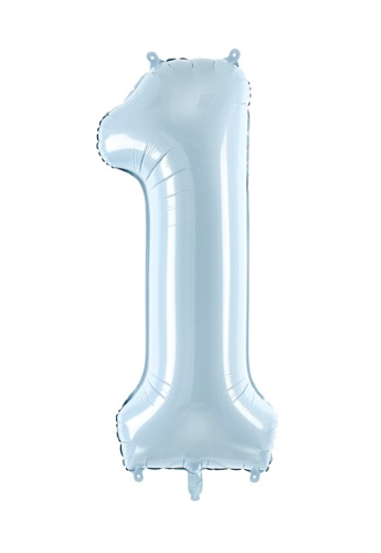 [FB230P-1-001J] 1 Alu Chiffre "1" Bleu ciel 28" ( 72cm ) 